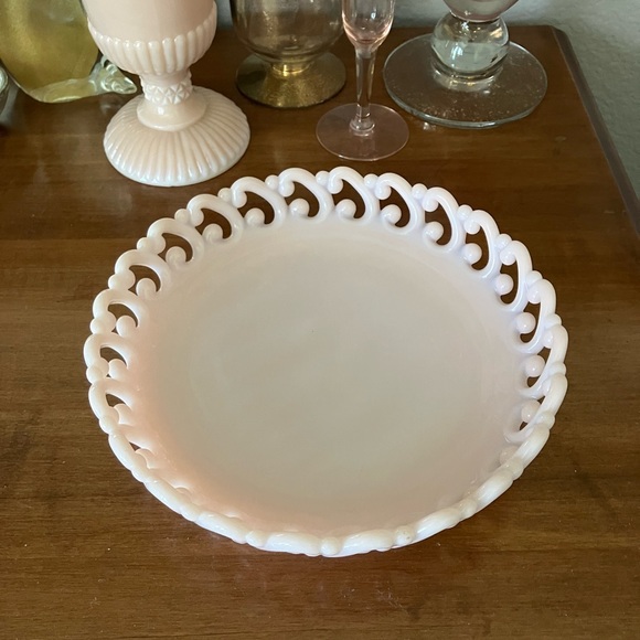 Fenton Rose Pastel Pick Backwards C Low Bowl - Picture 1 of 5